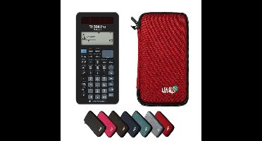 TI-30X Pro MathPrint incl. WYNGS Beschermhoes Rood - Wetenschappelijke Rekenmachine - Basis Pakket