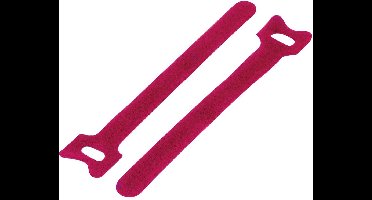 TRU COMPONENTS Klittenband kabelbinder Om te bundelen Haak- en lusdeel (l x b) 210 mm x 16 mm Rood 20 stuk(s)