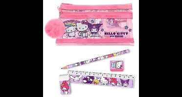 Hello Kitty and Friends Schrijfset in Etui - 5-delig - Sanrio - Stationery Set
