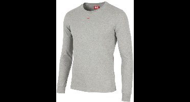 Diesel T-just-ls-d Heren T-shirt grijs gemêleerd ronde hals lange mouw - L