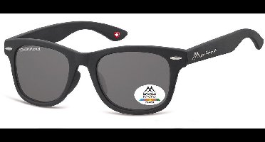 Montana 967- Kinder Zonnebril-Wayfarer-Zwart kunststof- Lensbreedte 46 mm