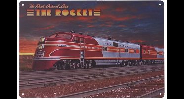 Metalen plaatje - Trein - The Rocket
