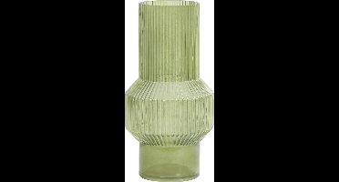 Vaas diameter 19 x 35 cm Leila glass green Light & Living