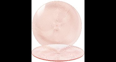 Bord ø20cm koraal - set 2 stuks