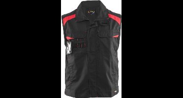 Blaklader Werkvest Industrie, ongevoerd - Zwart/Rood - XL