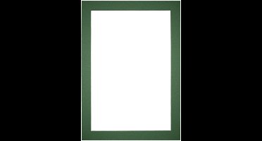 Passe-Partout Fotomaat 25x40 cm - Lijstmaat 35x50 cm - Groen Bos - Museumkarton - Fotolijst niet inbegrepen
