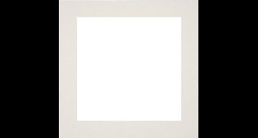 Passe-Partout Fotomaat 10x10 cm - Lijstmaat 20x20 cm - Lichtgrijs - Museumkarton - Fotolijst niet inbegrepen