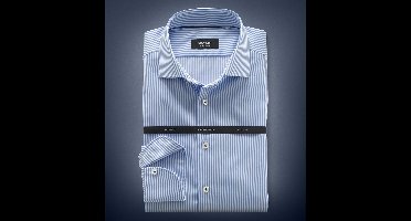 Olymp Signature Overhemd Streep Lichtblauw - Maat 40 - Heren - Overhemden Formeel