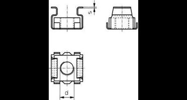 TOOLCRAFT 521835 Kooimoeren M6 Staal 10 stuk(s)