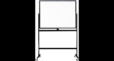 Verrijdbaar whiteboard - Dubbelzijdig en magnetisch - 100x150 cm - Zwart
