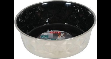 Zolux voerbak / drinkbak diamond zwart (1,8 LTR 21X21X7 CM)