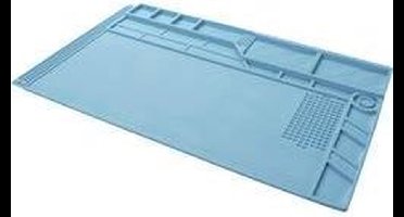 Velleman Silicone soldeermat, 550 x 350 mm, blauw