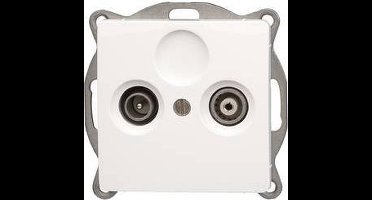 KOPP - Televisie/Radio Contactdoos - Wandcontactdoos Coax - Paris - Inbouw - Arctic Glans Wit