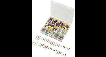 TRU COMPONENTS 739925 Assortiment kabelschoenen 0.50 mm² - 2.50 mm² Blauw, Geel, Rood, Wit 382 stuk(s)