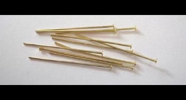 Kettelstiften met kop goudkleur 32 milimeter 300 Stuks