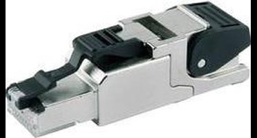 Telegärtner 100023039 RJ45-stekker CAT 6A afgeschermd 100023039 Stekker, recht Aantal polen (sensoren) 8P8C Metaal 1 st