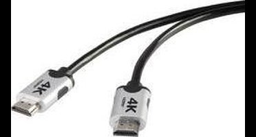 SpeaKa Professional SP-6344140 HDMI-kabel HDMI Aansluitkabel HDMI-A-stekker, HDMI-A-stekker 3.00 m Zwart 4K UHD, Audio