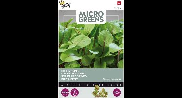 Buzzy® Microgreens, Bloedzuring - Frisse, lichtzure blaadjes voor salades en decoratie