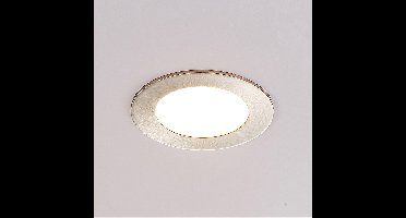 ELC - LED downlight - 3 lichts - aluminium, kunststof - H: 2.1 cm - nikkel, wit - Inclusief lichtbronnen