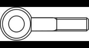 TOOLCRAFT Ringschroeven 15 mm Staal verzinkt M4 50 stuk(s)