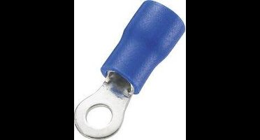 TRU COMPONENTS 738208 Ringkabelschoen Dwarsdoorsnede (max.): 2.50 mm² Schachtdiameter: 10.5 mm Deels geïsoleerd Blauw 1
