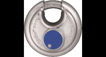 ABUS Discushangslot - 70mm - RVS - met blauwe beschermkap (Verpakt in blister)