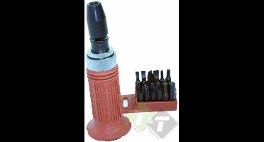 Slagschroevendraaier, 12 bitten, SL5, 6, 8 en 9, PH1, 2 en 3, H4, 5, 6 en 8mm, Hofftech