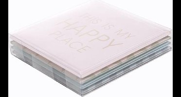 Cosy&Trendy 'Happy' glasonderzetter - 10 cm - Set-4