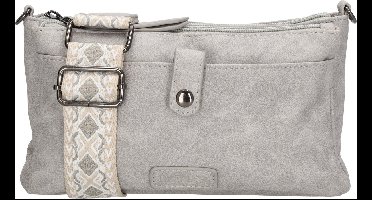 Beagles Malaga Crossbody Schoudertas met trendy Schouderband - Dames Tas - Lichtgrijs