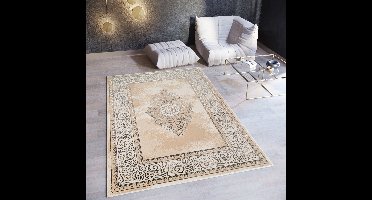 Tapiso Ares Vloerkleed Grijs Laagpolig Woonkamer Oriental Tapijt Maat- 120x170
