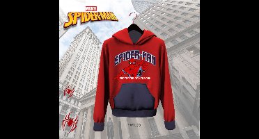 Spiderman - Marvel - Hoodie - Sweater met kap - Rood blauw. Maat 98 cm / 3 jaar