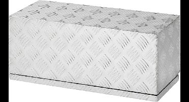 ProPlus Gereedschapskist voor aanhangwagen - aluminium - 600 x 250 x 250 mm - met rubberen stootrand en rvs slot