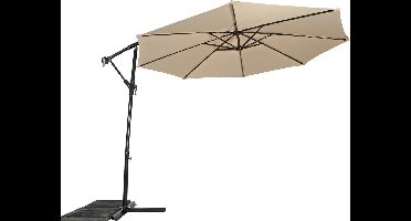 Zweefparasol Gemini - ecru doorsnee 3 mtr