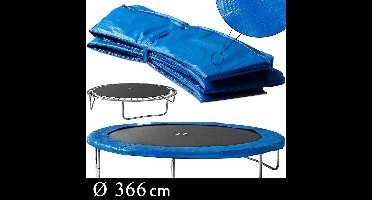 Monzana Trampoline Beschermrand - Doorsnede PVC UV Bestendig 366cm Blauw Tuin