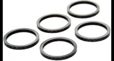 Kgs Carbon Spacers 1-1/8 Inch - 3 mm - 5 stuks - zwart