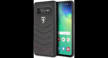 Samsung Galaxy S10+ hoesje - Ferrari - Zwart - Leer