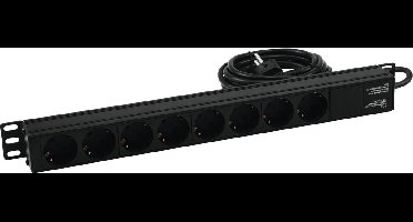 Eurolite R19-8 19 stroomverdeler 8-voudig 1 HE