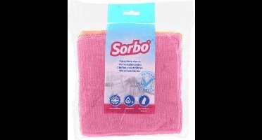 5x Microvezel huishoud/schoonmaakdoek gekleurd 35 x 35 cm - Sorbo vaatdoekjes - Wonderdoeken - Microvezeldoekjes