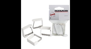 Fackelmann Tafelkleed Klemmen 4 Stuks 45 mm RVS/Wit