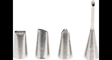 Patisse Spuitmondjes RVS 4-Delig