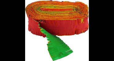 Crêpepapier slinger Carnaval 2.4 mtr Rood/geel/groen brandveilig
