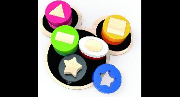 Disney Vormenpuzzel Mickey Mouse Junior Hout 10 Stukjes