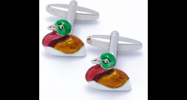 Manchetknopen - Eend Groen Bruin Rood