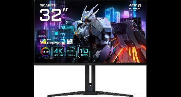 GIGABYTE AORUS FO32U - QD-OLED Monitor - 31.5'' - OLED - 3840x2160 (4K) - 165 Hz - 0.03 ms - 250 cd/m² - 1500000:1 - FreeSync Premium Pro - zwart