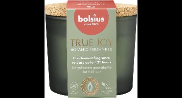 6 stuks Bolsius geurglas met kurk Botanic Freshness geurkaarsen 66/83 (21 uur) True Joy