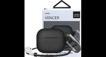 UNIQ - hoesje - voor Vencer AirPods - 3 - gen. - Siliconen - grijs/houtskool - donkergrijs