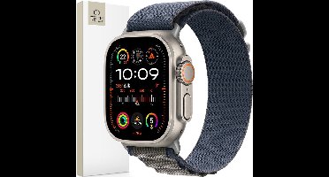 TECH-PROTECT - NYLON - PRO APPLE WATCH - 4 / 5 / 6 / 7 / 8 / 9 / SE / ULTRA - 1 / 2 - (42 / 44 / 45 / 49 - MM) - MARINE / GRIJS