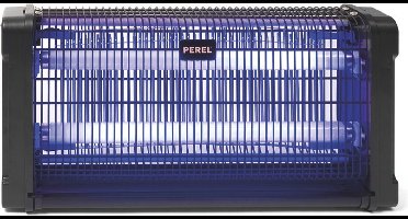 Perel Insectenverdelger, elektrisch, spanningsrooster 2800 V, uitneembare opvangbak, 100 m², zwart