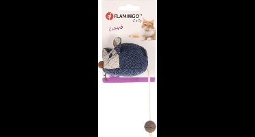 Flamingo Jeany Muis - Kattenspeelgoed - 18x5.7 cm Blauw