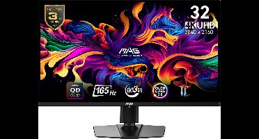 MSI MAG 321UP QD-OLED - 4K UHD Gaming Monitor - 165hz - 32 inch - USB-C PD 15W